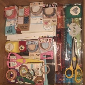 Paper crafting bundle scrapbooking collage craft room office washi tape